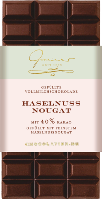 Gefüllte Vollmilchschokolade - Haselnussnougat